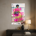 Artronauts Glass Print I Only Talk To My Cat - Tempered Glass Wall Art