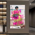 Artronauts Glass Print I Only Talk To My Cat - Tempered Glass Wall Art