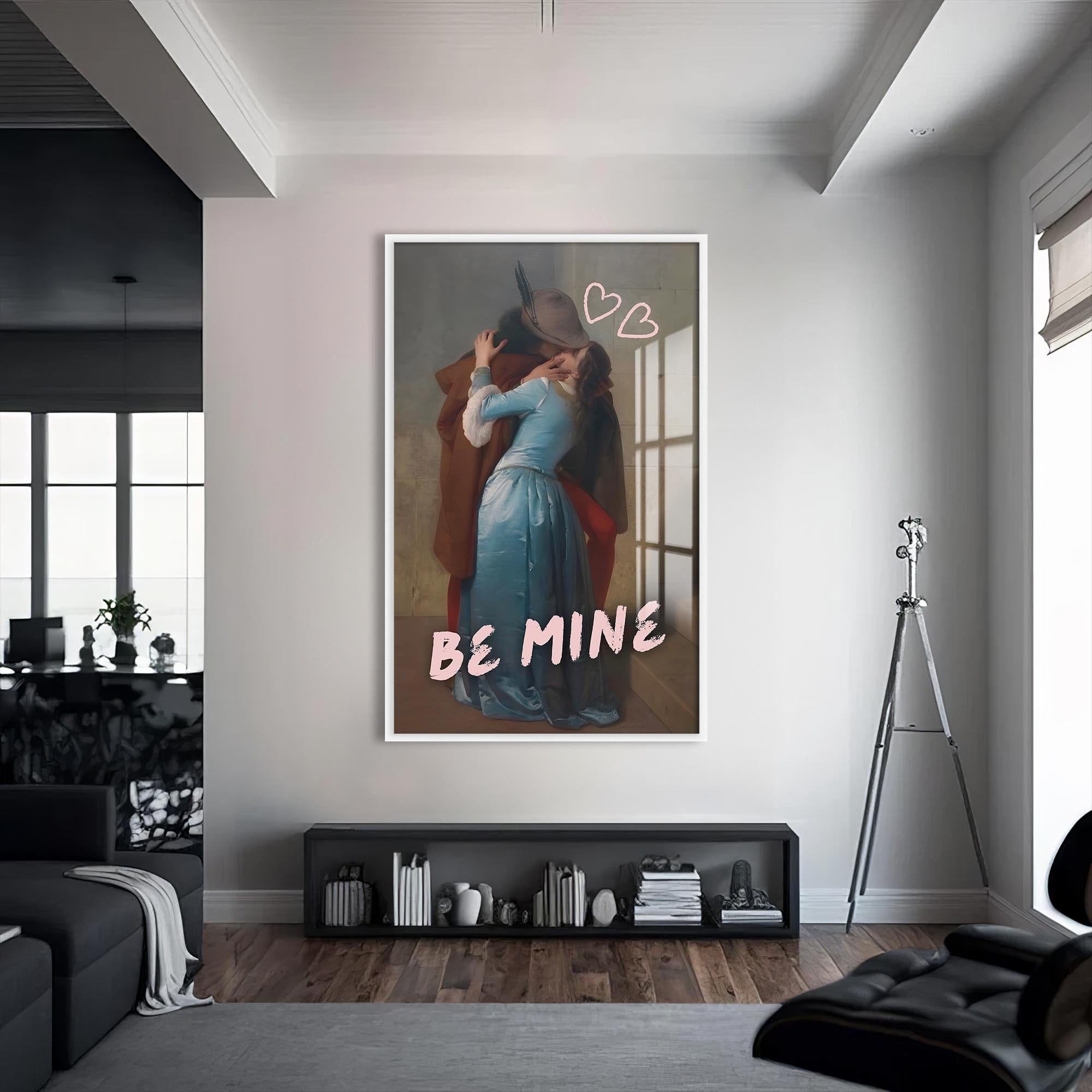 Artronauts Glass Print S | 72x46 cm | 28.3"x18.1" / White Be Mine - Tempered Glass Wall Art