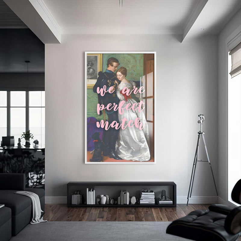Artronauts Glass Print S | 72x46 cm | 28.3"x18.1" / White We Are Perfect - Tempered Glass Wall Art