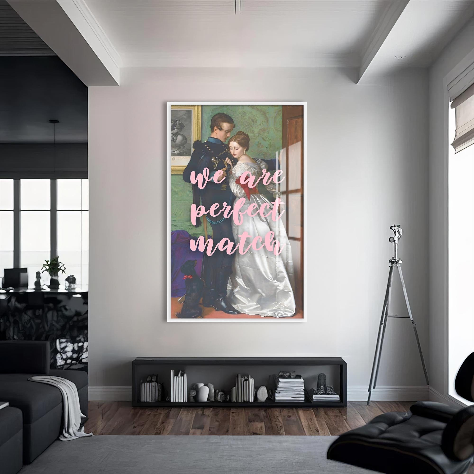 Artronauts Glass Print S | 72x46 cm | 28.3"x18.1" / White We Are Perfect - Tempered Glass Wall Art