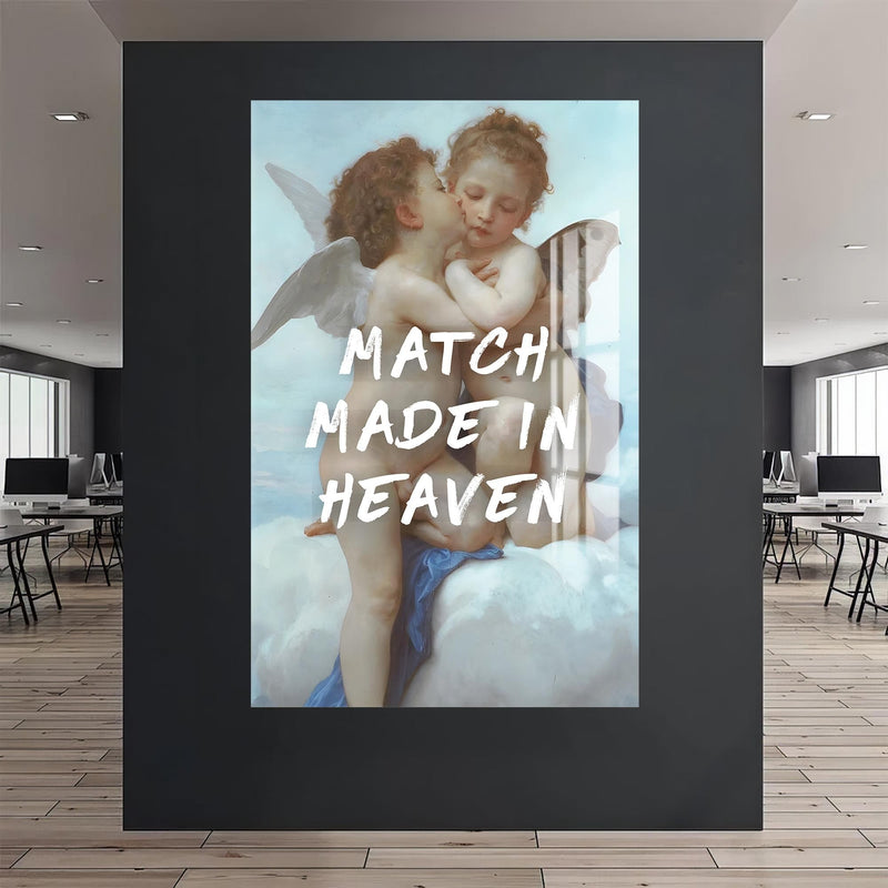 Artronauts Glass Print Match Made Heaven - Tempered Glass Wall Art