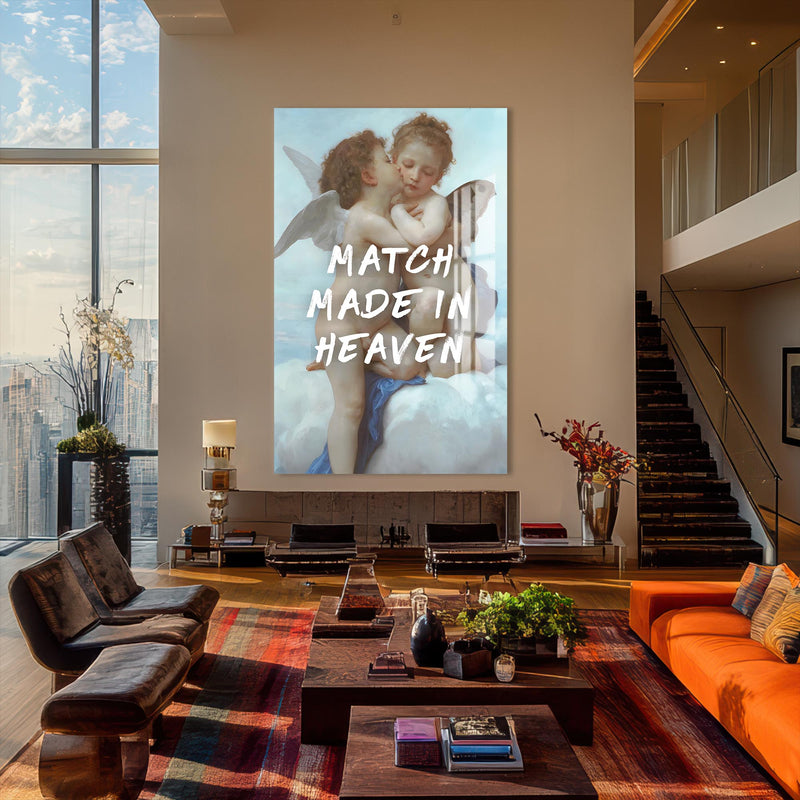 Artronauts Glass Print Match Made Heaven - Tempered Glass Wall Art