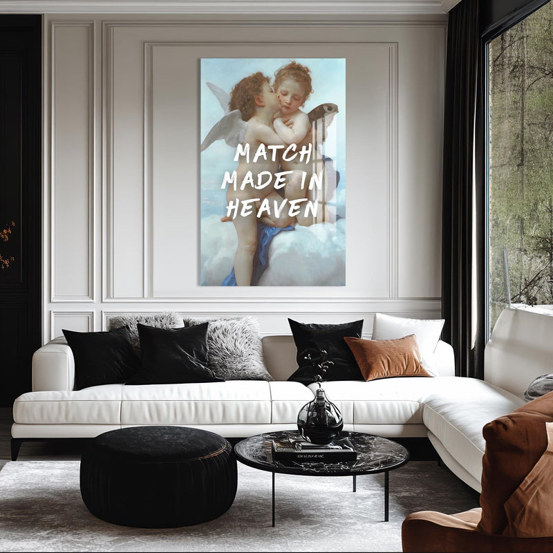 Artronauts Glass Print Match Made Heaven - Tempered Glass Wall Art