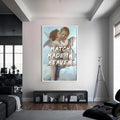 Artronauts Glass Print S | 72x46 cm | 28.3"x18.1" / White Match Made Heaven - Tempered Glass Wall Art