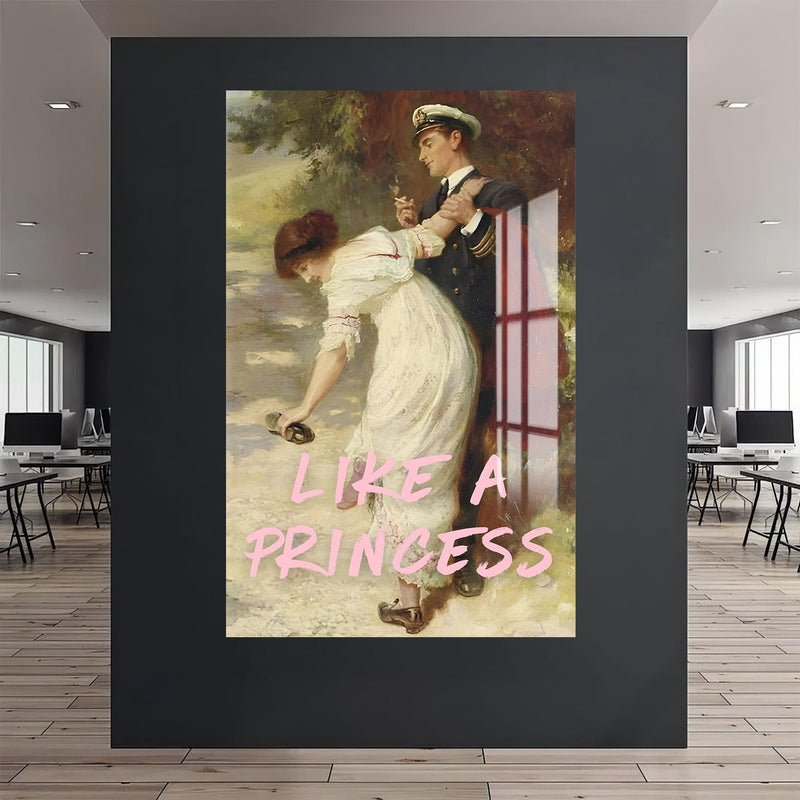 Artronauts Glass Print Like A Princess - Tempered Glass Wall Art