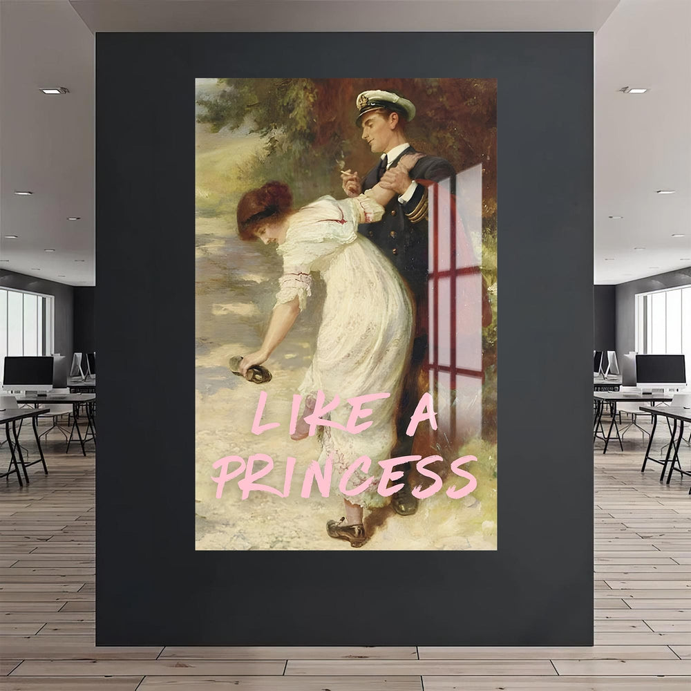 Artronauts Glass Print Like A Princess - Tempered Glass Wall Art