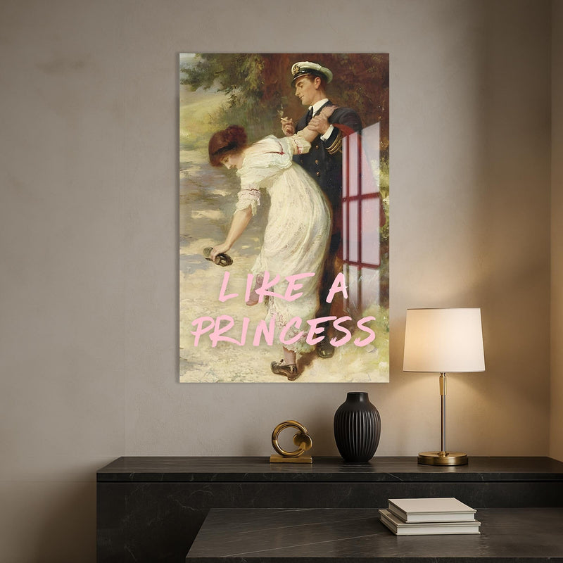 Artronauts Glass Print Like A Princess - Tempered Glass Wall Art