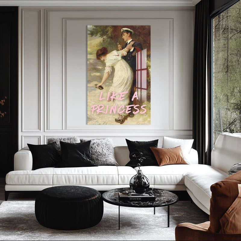 Artronauts Glass Print Like A Princess - Tempered Glass Wall Art