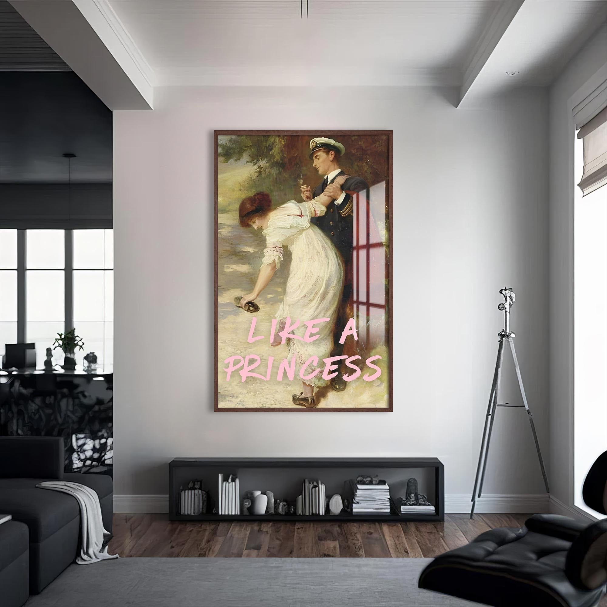 Artronauts Glass Print S | 72x46 cm | 28.3"x18.1" / Walnut Like A Princess - Tempered Glass Wall Art