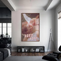 Artronauts Glass Print S | 72x46 cm | 28.3"x18.1" / Walnut XOXO XOXO - Tempered Glass Wall Art