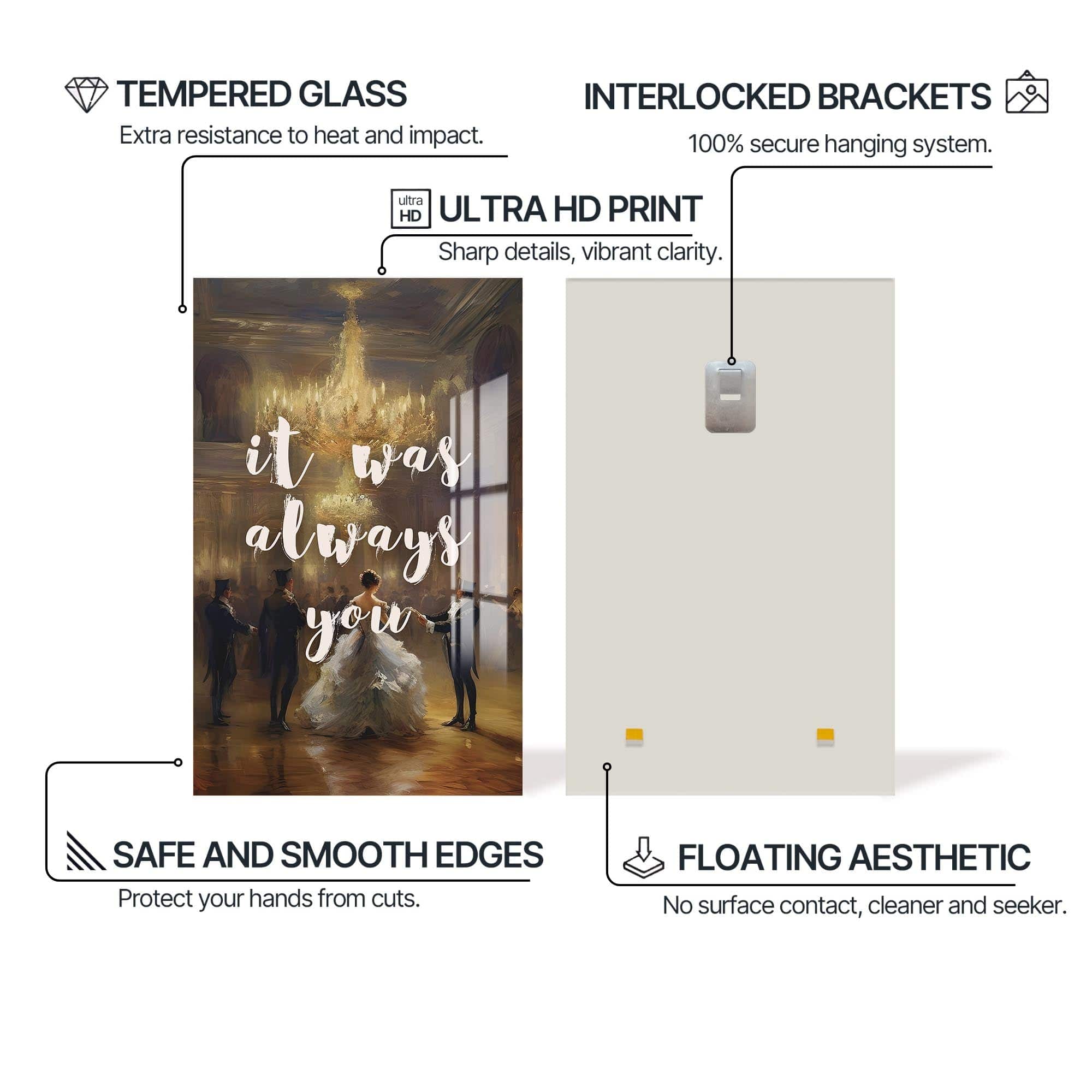 Artronauts Glass Print It Was Always - Tempered Glass Wall Art