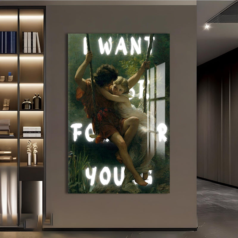 Artronauts Glass Print I Want Forever - Tempered Glass Wall Art