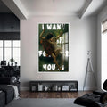 Artronauts Glass Print S | 72x46 cm | 28.3"x18.1" / White I Want Forever - Tempered Glass Wall Art