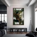 Artronauts Glass Print S | 72x46 cm | 28.3"x18.1" / Walnut I Want Forever - Tempered Glass Wall Art