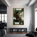 Artronauts Glass Print S | 72x46 cm | 28.3"x18.1" / Gold I Want Forever - Tempered Glass Wall Art