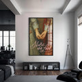 Artronauts Glass Print S | 72x46 cm | 28.3"x18.1" / Black Share The Love - Tempered Glass Wall Art