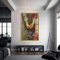 Artronauts Glass Print S | 72x46 cm | 28.3"x18.1" / Gold Share The Love - Tempered Glass Wall Art