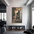 Artronauts Glass Print S | 72x46 cm | 28.3"x18.1" / Walnut Hugs And Kisses - Tempered Glass Wall Art