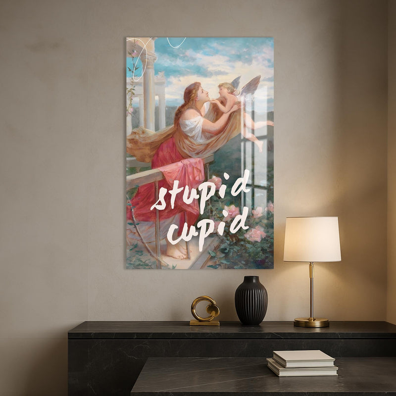 Artronauts Glass Print Stupid Cupid - Tempered Glass Wall Art
