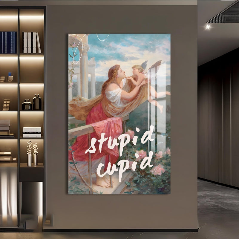Artronauts Glass Print Stupid Cupid - Tempered Glass Wall Art