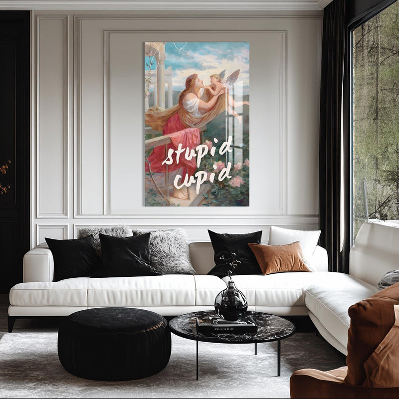 Artronauts Glass Print Stupid Cupid - Tempered Glass Wall Art