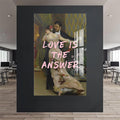 Artronauts Glass Print Love Is The Answer - Tempered Glass Wall Art