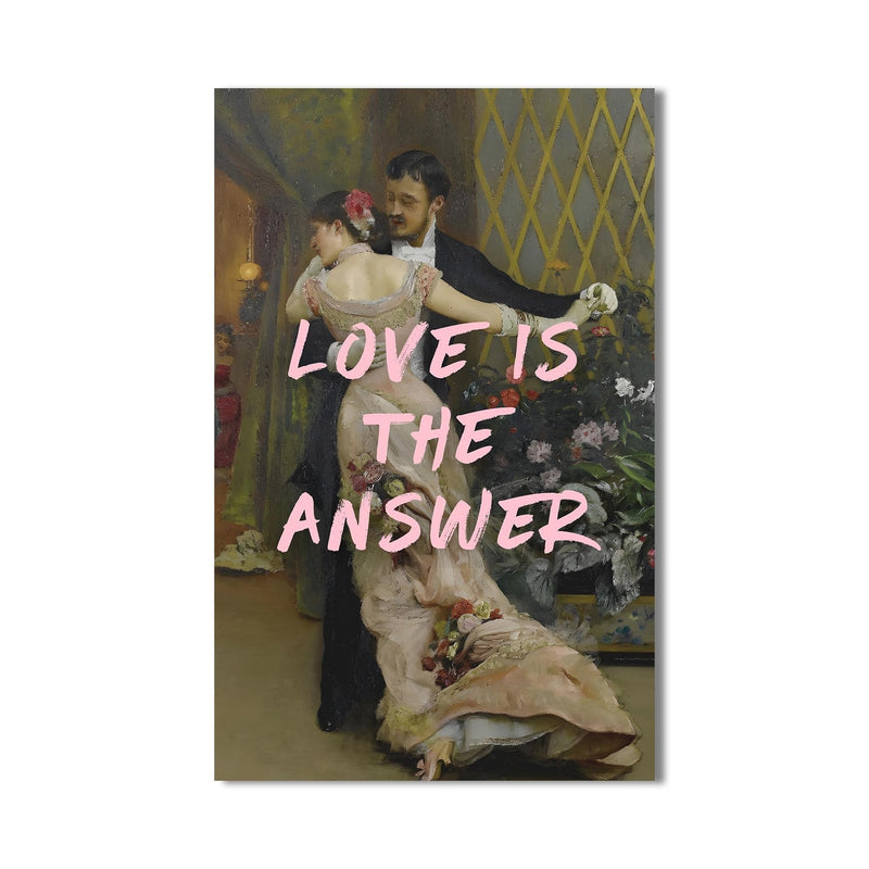 Artronauts Glass Print Love Is The Answer - Tempered Glass Wall Art