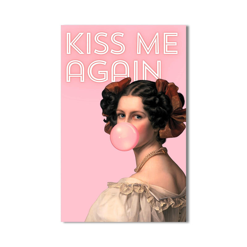 Artronauts Glass Print Kiss Me Again - Tempered Glass Wall Art