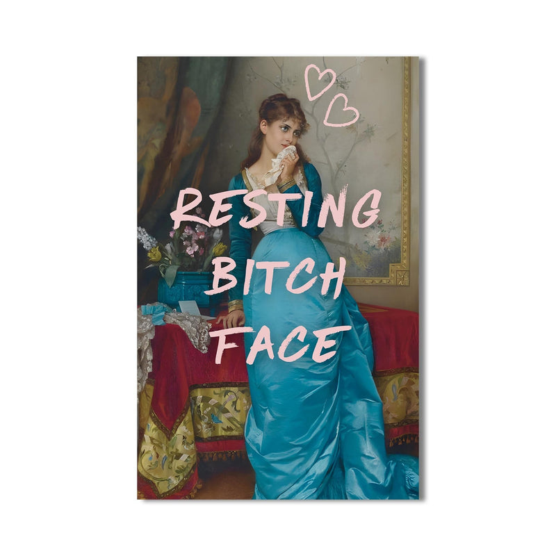 Artronauts Glass Print Resting Bitch Face - Tempered Glass Wall Art