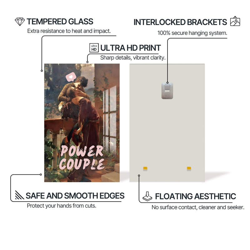 Artronauts Glass Print Power Couple - Tempered Glass Wall Art