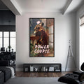 Artronauts Glass Print S | 72x46 cm | 28.3"x18.1" / Black Power Couple - Tempered Glass Wall Art