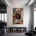 Artronauts Glass Print S | 72x46 cm | 28.3"x18.1" / Gold Power Couple - Tempered Glass Wall Art