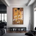 Artronauts Glass Print S | 72x46 cm | 28.3"x18.1" / Walnut Go On Look Me - Tempered Glass Wall Art