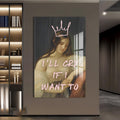 Artronauts Glass Print I’ll Cry If I Want To - Tempered Glass Wall Art
