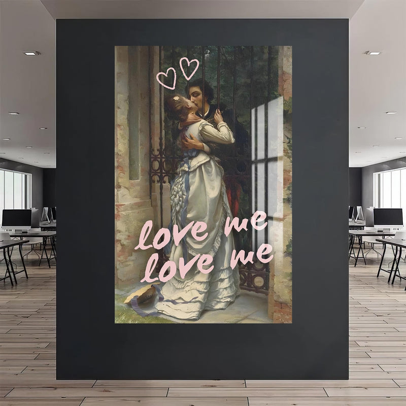 Artronauts Glass Print Love Me Love Me - Tempered Glass Wall Art
