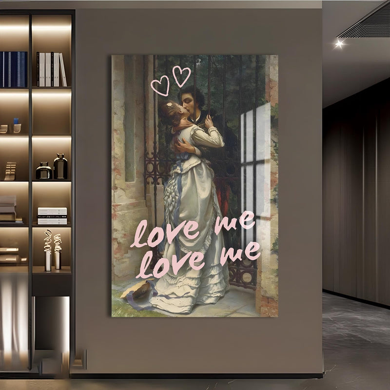 Artronauts Glass Print Love Me Love Me - Tempered Glass Wall Art