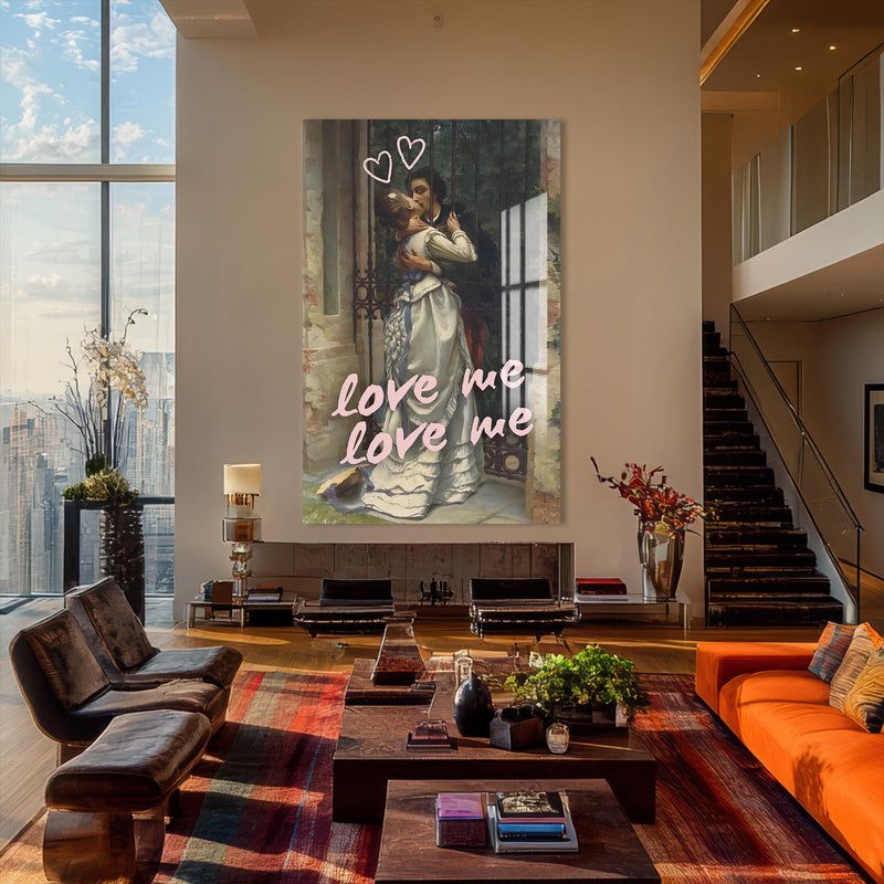 Artronauts Glass Print Love Me Love Me - Tempered Glass Wall Art