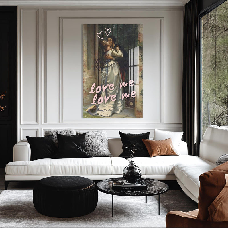 Artronauts Glass Print Love Me Love Me - Tempered Glass Wall Art
