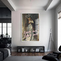 Artronauts Glass Print S | 72x46 cm | 28.3"x18.1" / White Love Me Love Me - Tempered Glass Wall Art