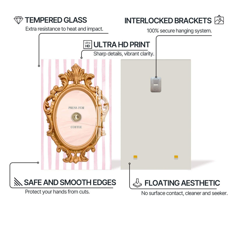 Artronauts Glass Print Press For Coffee - Tempered Glass Wall Art