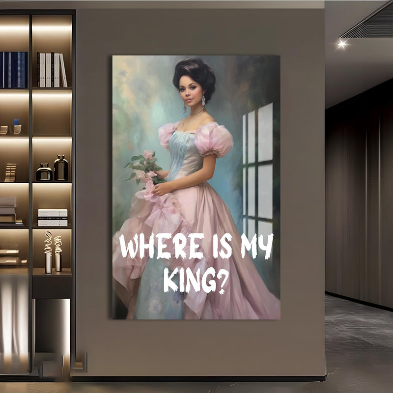 Artronauts Glass Print Where Is My King - Tempered Glass Wall Art