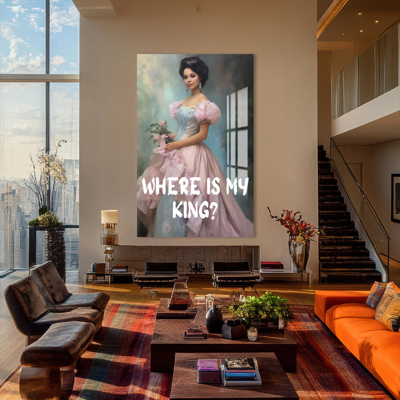 Artronauts Glass Print Where Is My King - Tempered Glass Wall Art