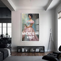 Artronauts Glass Print S | 72x46 cm | 28.3"x18.1" / White Where Is My King - Tempered Glass Wall Art