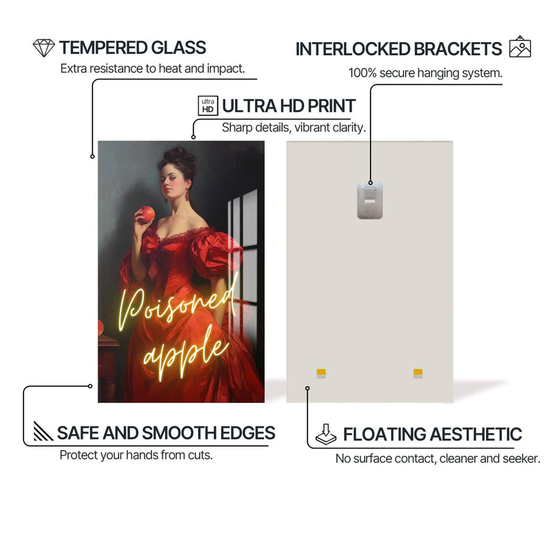 Artronauts Glass Print Poisoned Apple - Tempered Glass Wall Art
