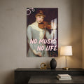 Artronauts Glass Print No Music No Life - Tempered Glass Wall Art