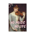 Artronauts Glass Print No Music No Life - Tempered Glass Wall Art
