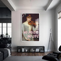 Artronauts Glass Print S | 72x46 cm | 28.3"x18.1" / White No Music No Life - Tempered Glass Wall Art