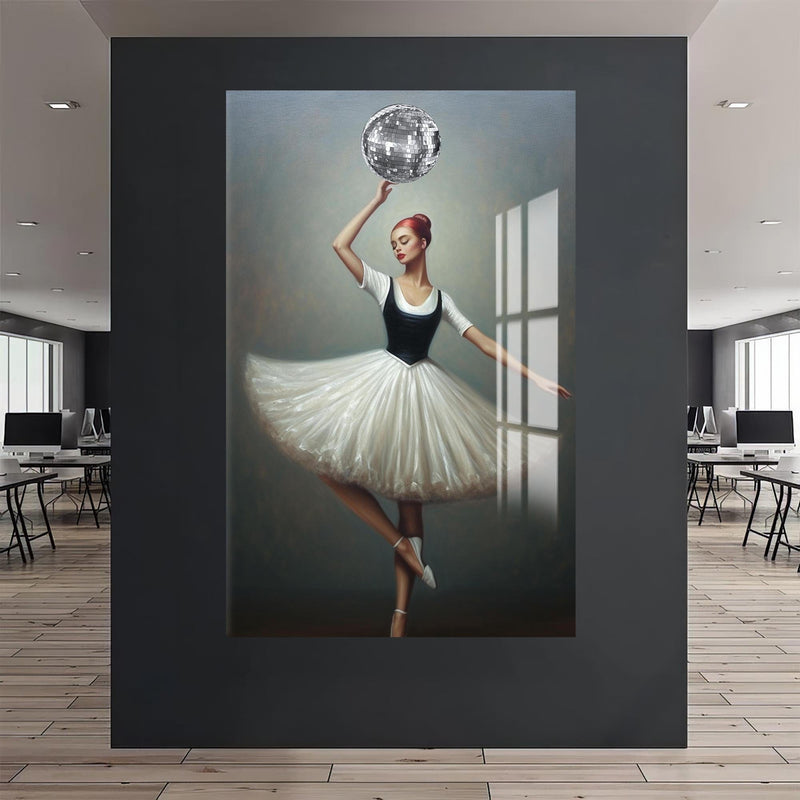 Artronauts Glass Print Disco Ballerina - Tempered Glass Wall Art