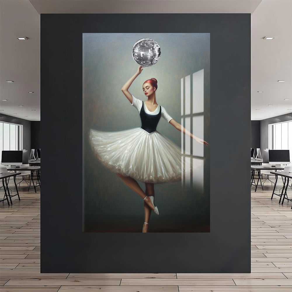 Artronauts Glass Print Disco Ballerina - Tempered Glass Wall Art